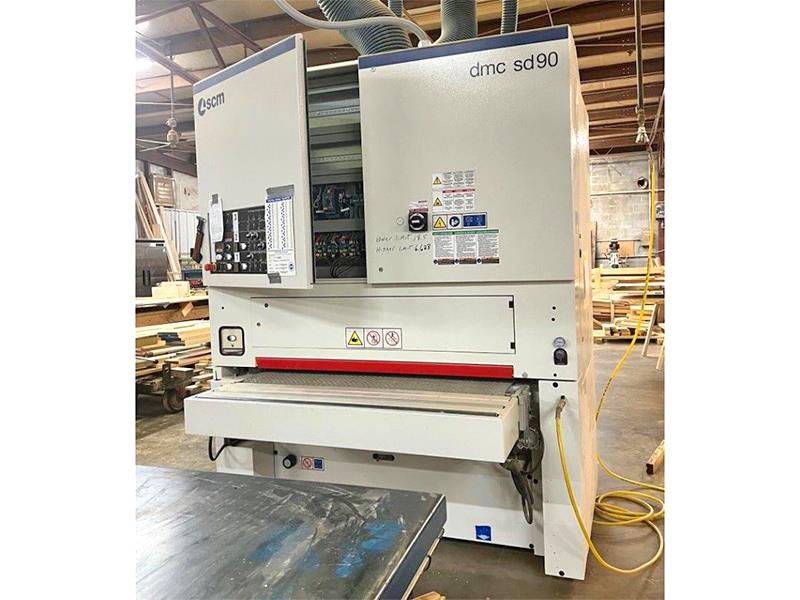 54" x 103" SCM, #DMC-SD90-RRCS, abrasive belt, 2 head, 11-60 FPM, 2021