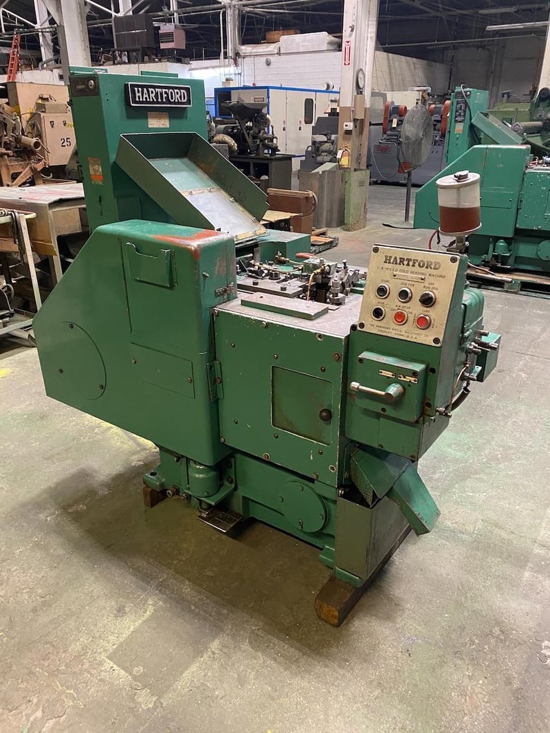 1/8" x 1-3/16" Hartford #2-400, high speed long stroke DSSD cold header, 2 HP, 400 PPM