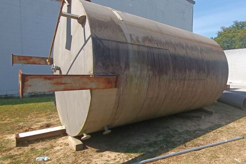 9000 gallon Stainless Steel cone bottom tank, 10' diameter x 16' length ...