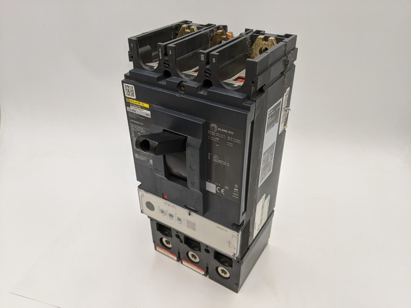 400 Amps, Square D, LGP36400U31X, PowerPact Circuit Breaker, 1 Throw, 2 ...