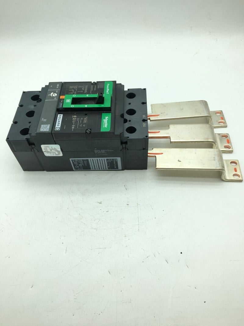 250 Amps, Schneider, PowerPacT JGP, Bolt-On Circuit Breaker, 600 V, 3 ...