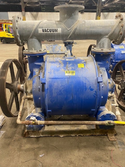 Nash #CL-3002, vacuum pump, water cooled, Marathon 150 HP motor, remanufactured 2022