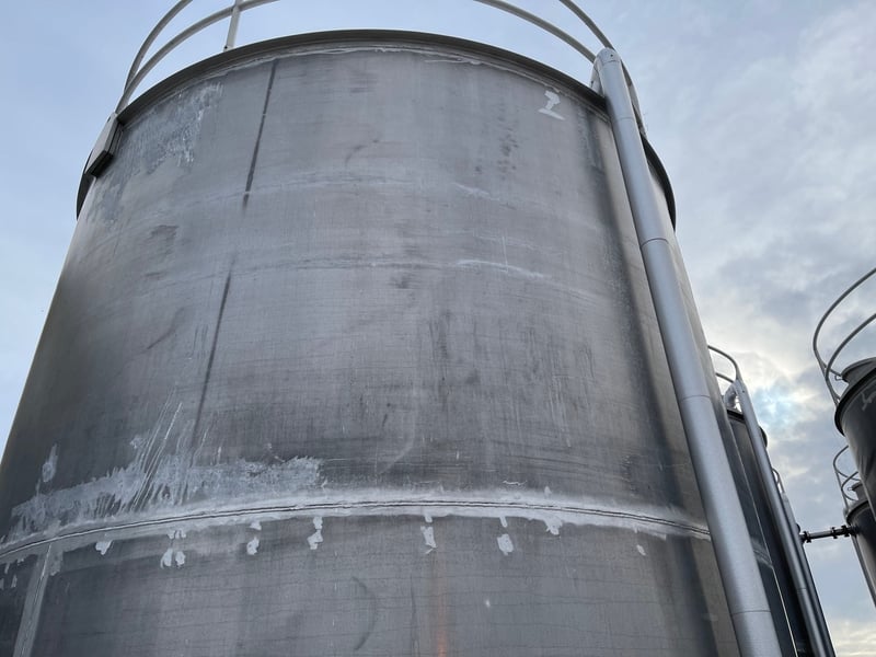 29036 gallon Peacock Inc, Aluminum Storage Tank For Hydrogen Peroxide, 15' diameter x 27' H, 132000 Liters, 5254 Aluminum, 1988 for Sale | Surplus Record 29036 gallon Peacock Inc, Aluminum Storage Tank For Hydrogen Peroxide, 15' diameter x 27' H, 132000 Liters, 5254 Aluminum, 1988 for Sale | Surplus Record