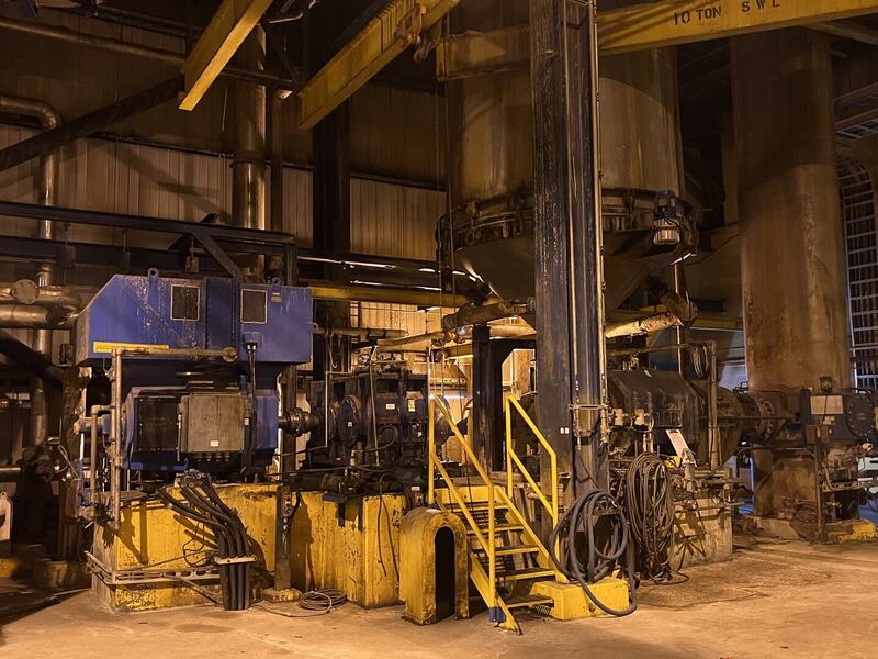Hymac, 4:1 compression screw feeder w/ vertical impregnat, 1200 HP AC ...