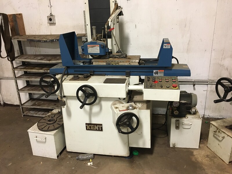 8" x 18" Kent #KGS-250AHD, Surface Grinder, 2 HP, 3480 RPM, 8" diameter x 3/4" width x 11/4" bore wheel, 2003