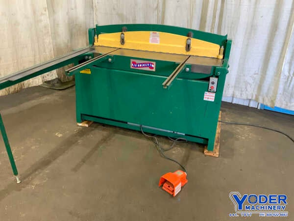 16 gauge x 4.4' National #NH5216, hydraulic squaring shear, 26" back gauge, 3 HP, 25 SPM, 2003