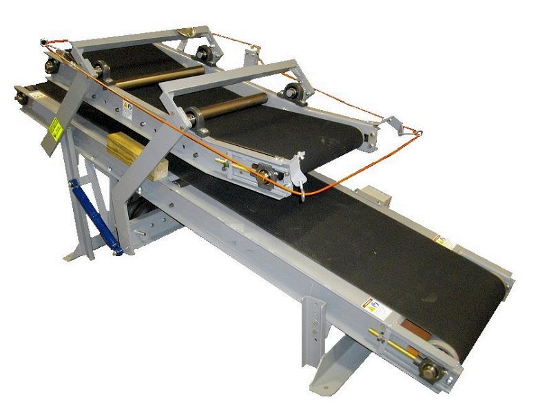 Math-Ex #Bag-Flattener, Bag Flattener w/Conveyor, 12" inlet, 42" discharge, 8' Conveyor w/15 deg. Incline, 90