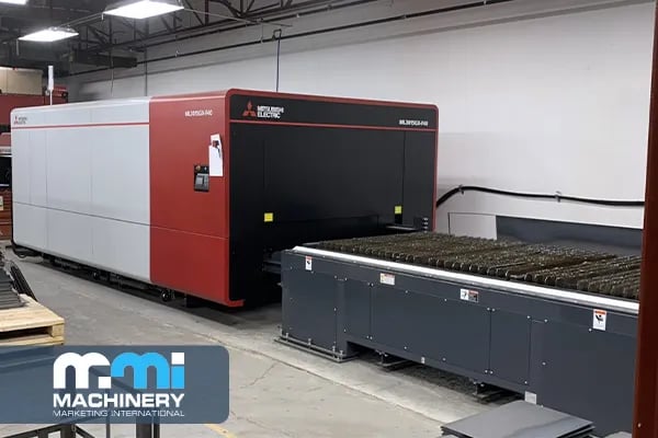 Mitsubishi #ML3015GX-F40D, fiber laser, 4000 watts, 122" X, 61.61" Y, 4.72" Z, chiller, dust collector, 2021