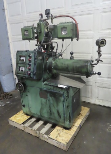 Netzsch #LMJ-8/E-12, horizontal media mill, Molenex style rotor, steel disks, jacketed chamber, 1986