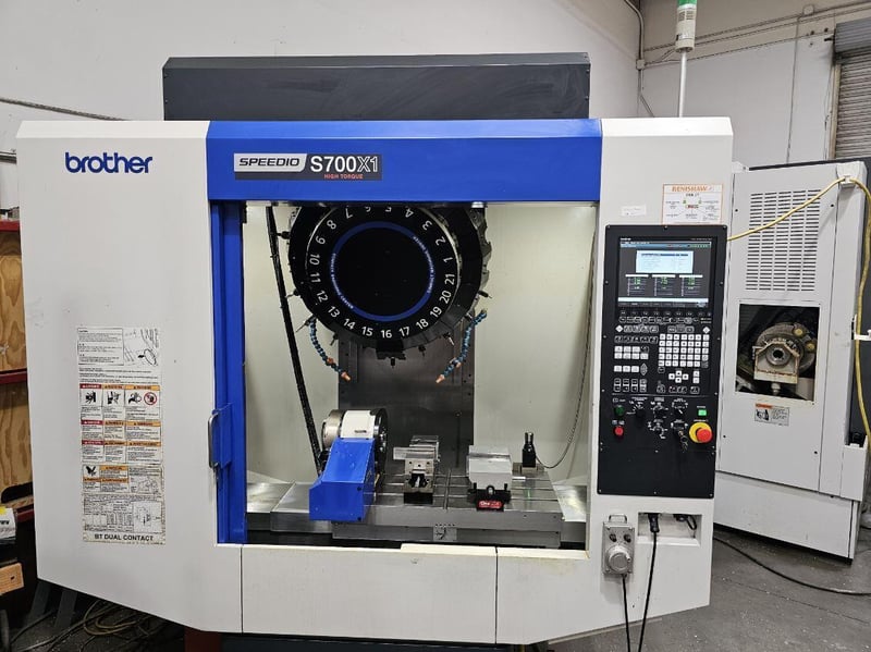 Brother #Speedio-S700X1, drill & tap, 21 ATC, 27.6" X, 15.7" Y, 11.8" Z, 10k RPM, BT30, 13.5 HP, 4-Axis