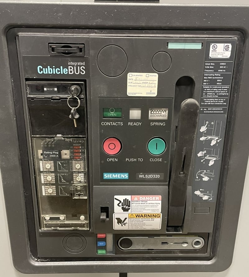 2000 Amps, Siemens #SB3, 480Y/277 Volts