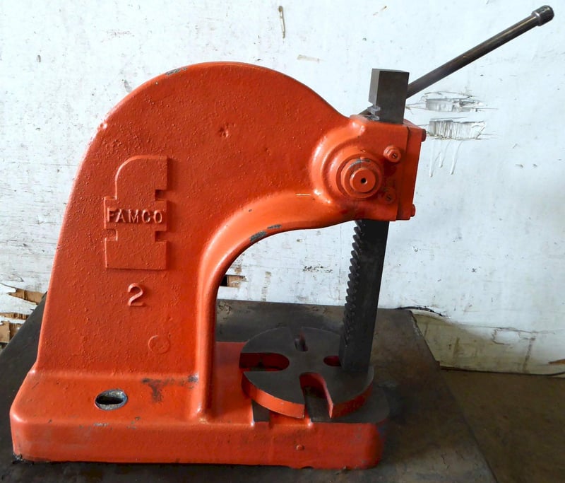 2 Ton, Famco #2, arbor press, plain lever, bench model