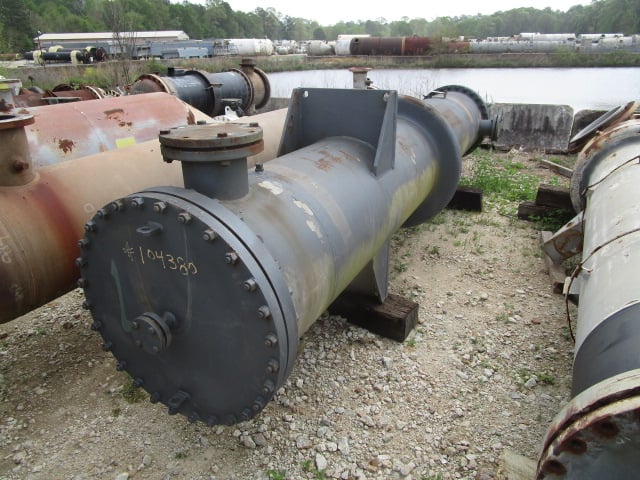 1400 sq.ft., 100 psi shell, Atlas, heat exchanger, 75 psi tube, 250°F shell, 250°F tube