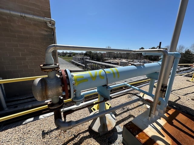 141 sq.ft., 150 psi shell, Perry Products, heat exchanger, 150FV psi tube, 320&deg;F shell, 320&deg;F tube, 1995