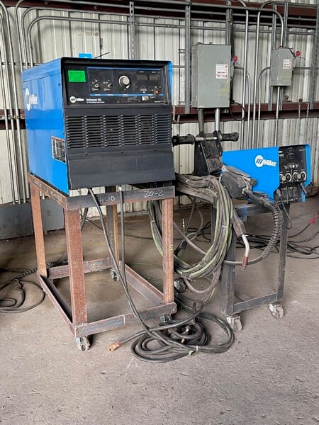 Miller #DeltaWeld-452, dual feeder D74 Series, complete & ready to weld ...