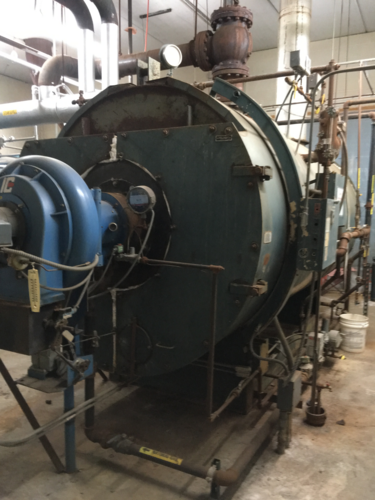 250 HP York-Shipley #SPL-300-N6, Great Green House Boiler, 15 psi, DG-105S modulating burner, 1974