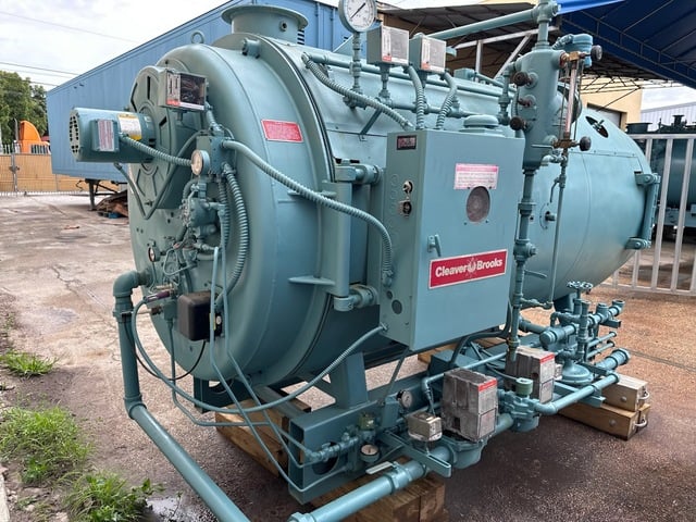 60 HP Cleaver-Brooks #M-100-60, Steam Boiler, 100 psi, 2511000 BTU/hr., 230 V, Oil and Natural gas add on
