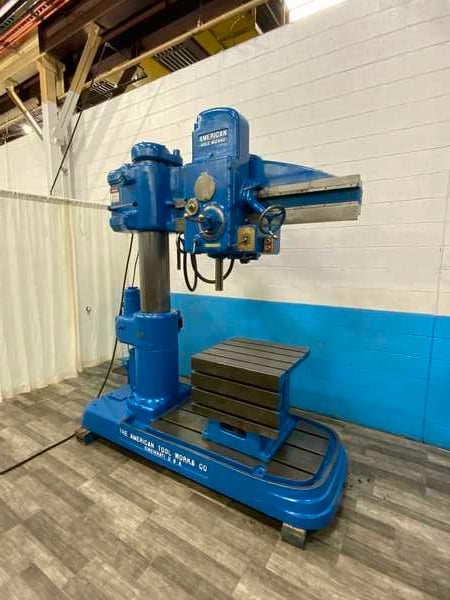 4' -11" American Radial Drill, 57" x 35" Base, 5 HP