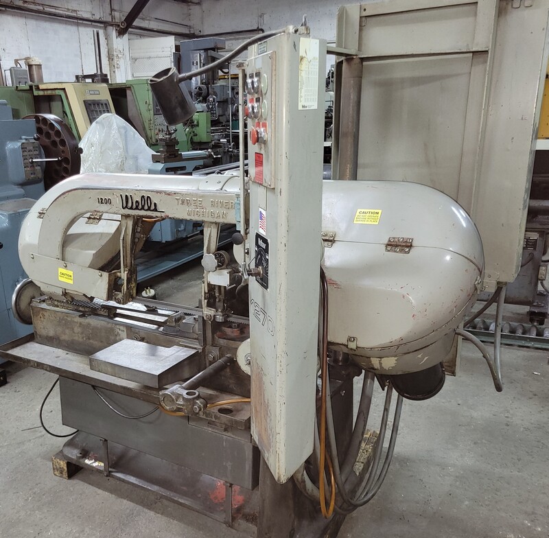12" x 14" Wellsaw #1270, Horizontal Bandsaw, 300 FPM, 3 HP, Acdtion Vise