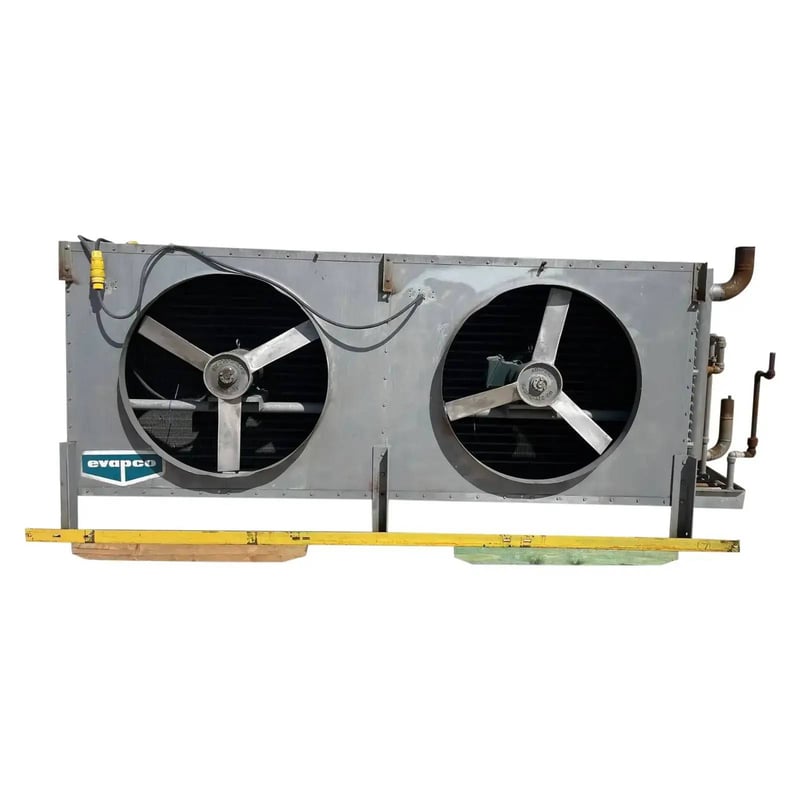 2 Fans, Evapco #NTL2-4983-750, Ammonia Evaporator Coil, Low Temperature ...