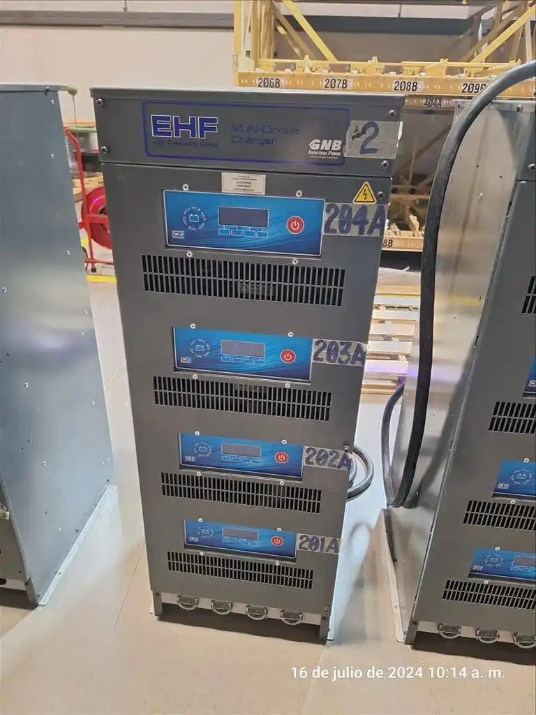 GNB #EMC36T110-4, high frequency multi-circuit charger, 36 VDC, 110 DC amps, 2014, S46574
