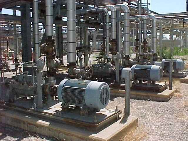 250 GPM @ 1950' TDH, Byron-Jackson #DVMX, 3x4x9A, 8-Stage, Stainless, w/200 HP motor