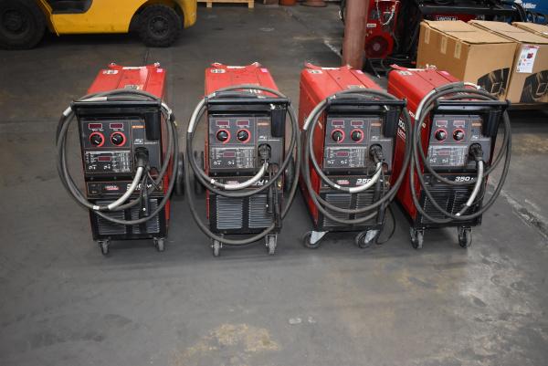 Lincoln #Power-Mig-350MP, Mig Welder, 575 V., 15' Standard Gun, Drive Rolls, Argon Flowmeter & Gas Hose