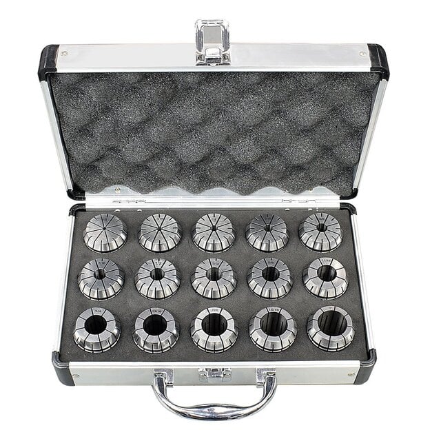 Precision Matthews, 15 Pc. ER-40 Precision Inch Collet Set, 1/8" to 1"