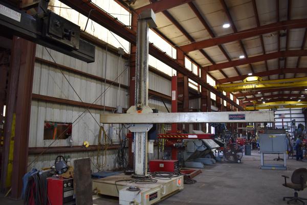 12' x 12' Pandjiris #1100, manipulator, 500 lb. boom capacity, 460 V., 30565 VSC power travel car