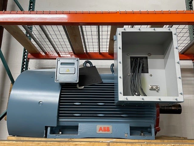250 HP 895 RPM ABB, Frame 5010L, de roller, new surplus, e-ok, 460 Volts