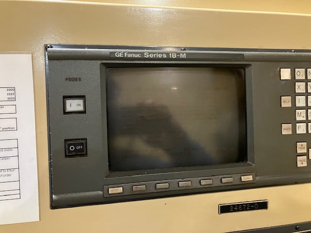1" x 30" DeHoff, CNC gun drill, 1 spindle, GE/Fanuc controls, knee type