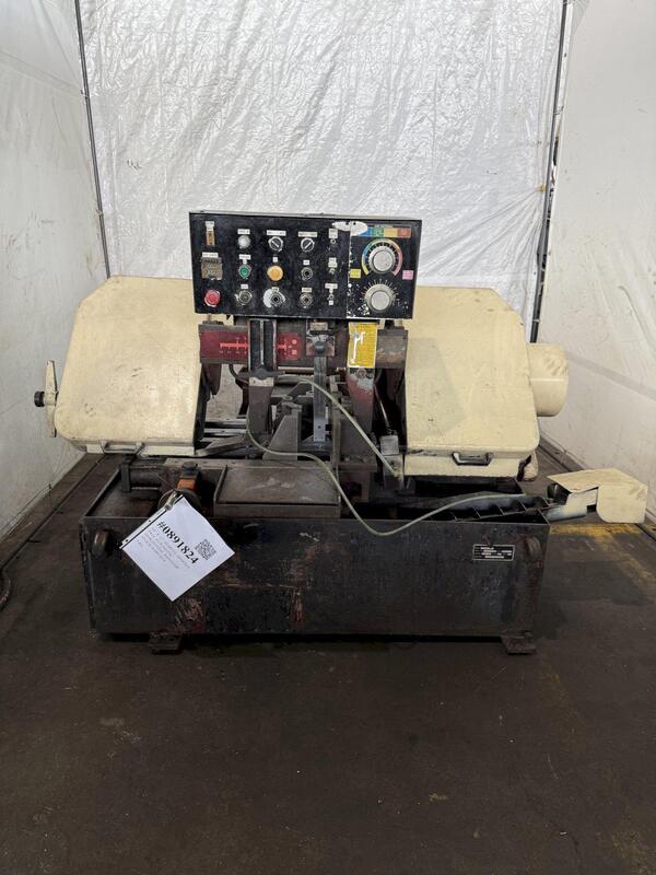 10" x 12" Marvel Spartan #PA10, automatic horizontal bandsaw, 138" x 1" x .035" blade, 45" rear cable
