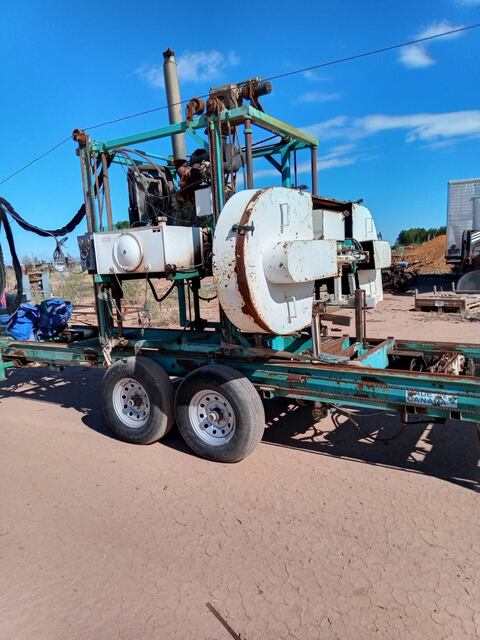 Select #4221, Double Cut Sawmill, 115 HP John Deere Diesel, 6" Blades, 5 Brand New Blades