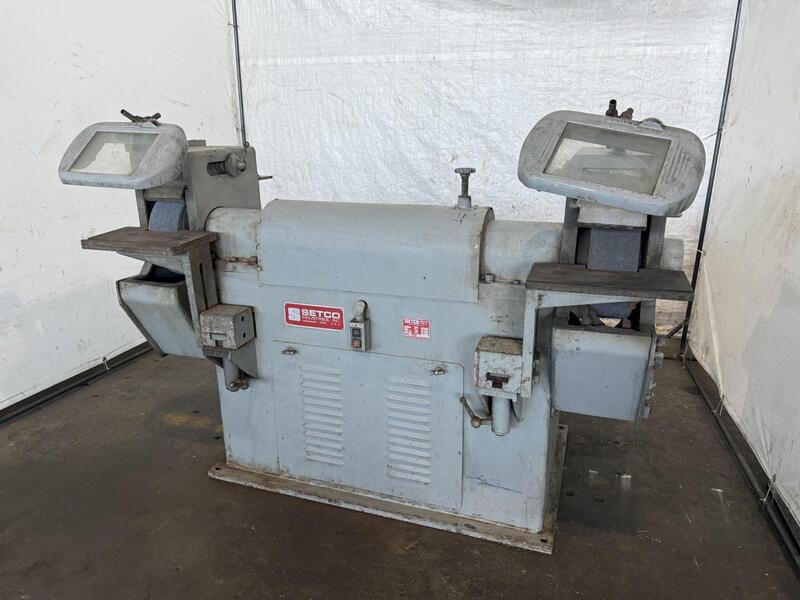 18" Setco #SPL.112-307-8, Double End Pedestal Grinder, 7-1/2 HP, 1380 RPM