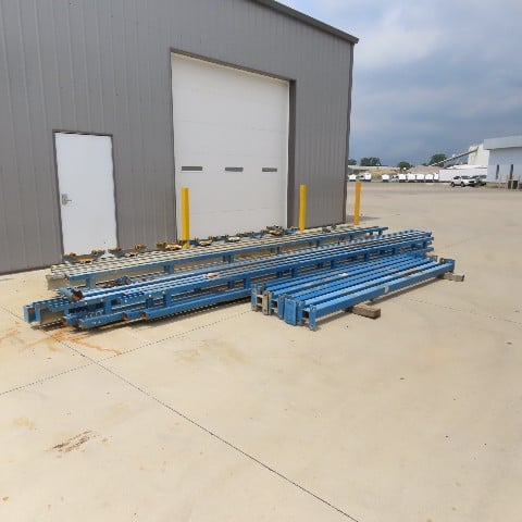 Gorbel, 250 lb. free standing workstation bridge crane, 6-post, 67' run 23' width 12' H
