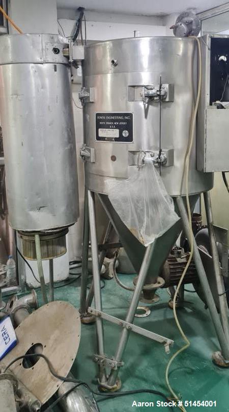 Bowen Engineering #BLSA, Laboratory Spray Dryer, Stainless Steel, 30" diameter x 28" straight side x 30"