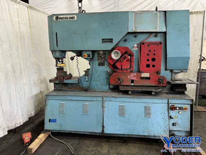 8" x 8" x 3/4" Kingsland #XS, hydraulic ironworker, 175 ton, 24" throat, 15 HP
