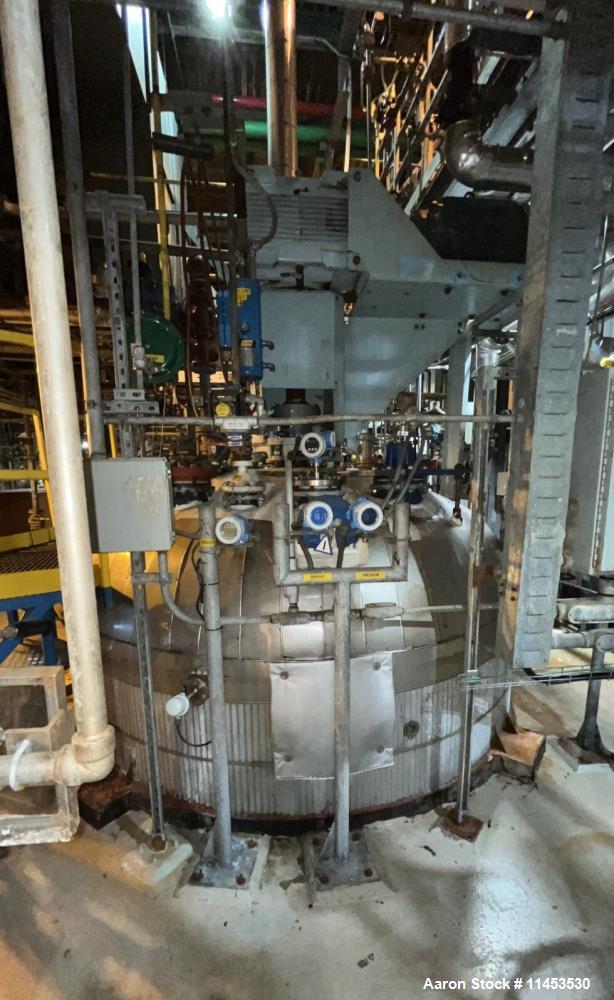 5000 gallon 3V Tech #BE5000, Glass Lined Reactor, 108" diameter x 110" straight side, 90/FV psi @ 400°F