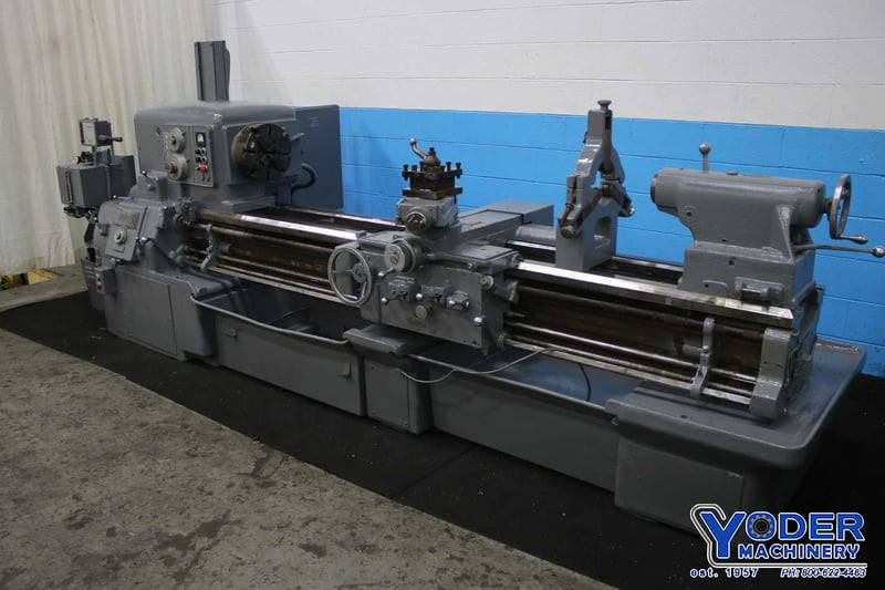24" x 84" Monarch #62, engine lathe, 4-jaw 12" chuck, coolant, thread dial, chip pan, 20 HP