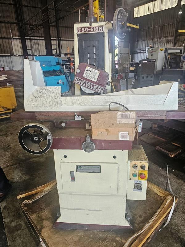 6" x 18" Chevalier #FSG-618M, hand feed surface grinder with roller bearing table, 2 HP