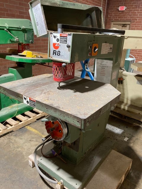 SCMI #R-8, Pin Router, 30" x36" non-tilting table, 6.6 HP, 1/4"-5/8" collet size, 6 adj. spindle depth, 4"