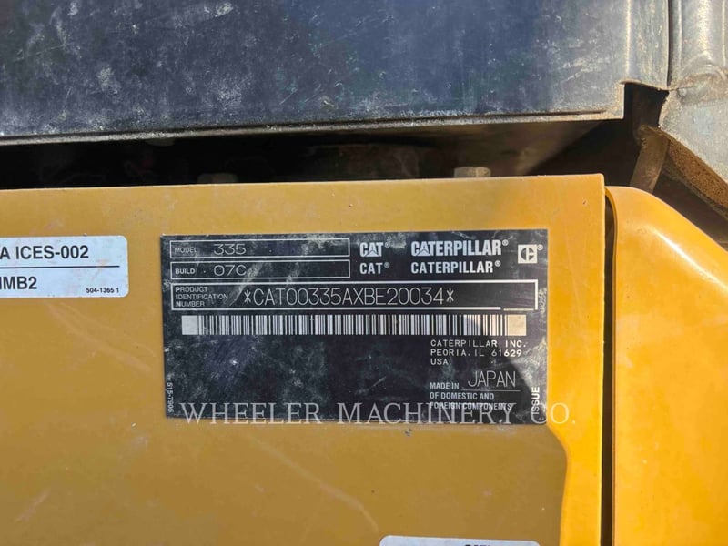 Caterpillar 335 CF, Crawler Excavator, 1860 hours, S/N: XBE20034