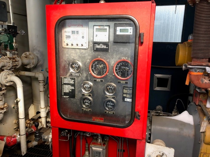 71 HP Kobelco #16LV, screw compressor, Caterpiller G3304 NG engine ...