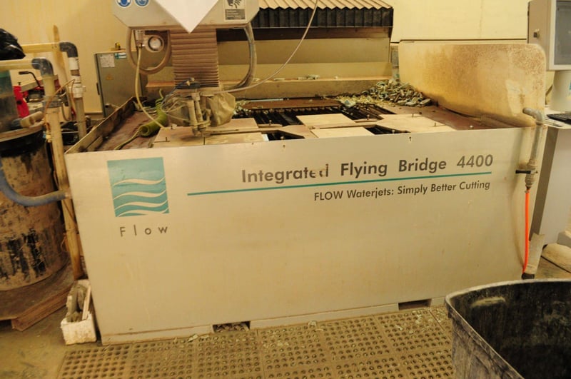 Flow #IFB-4400, waterjet cutting system, 4' X, 4' Y, 6" Z, 30 HP, 60000 psi, 2006