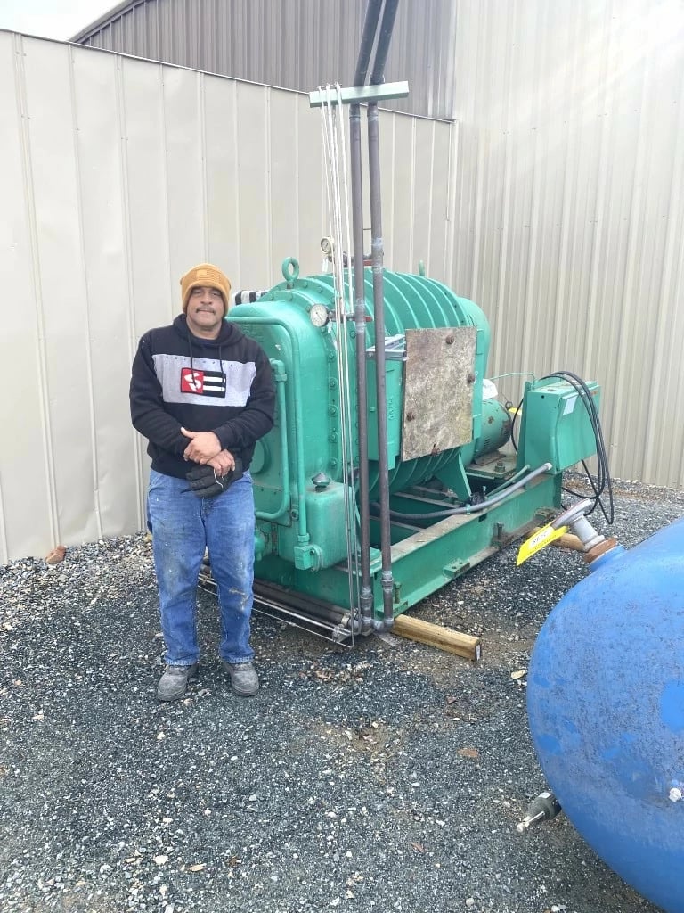 Roots #1639-RGS-HVB, rotary lobe vacuum blower, 50 HP, 1125 RPM, 230/460 V.