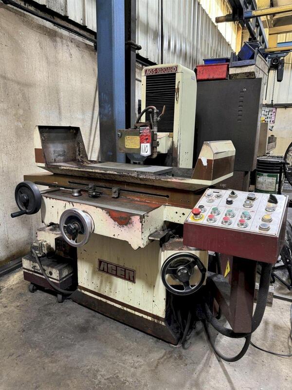 10" x 20" Acer #AGS-1020AHD, hydraulic surface grinder, 8" x 1/2" x 1.25" wheel, 2 HP