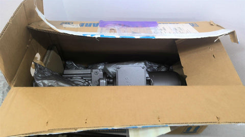 .75 HP RPM Nord 02050AZBH-80S/4, brake gear motor, 24.01:1 ratio, 208-230/460 Volts