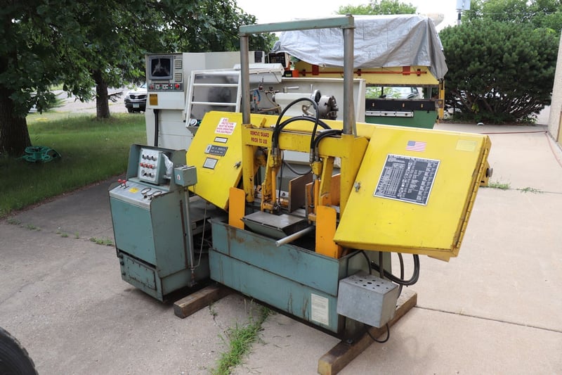 15" x 17" W.f. Wells #F-15-2, Horizontal Band Saw, 11.5" L x 8" H clamp vise, 10.5 gallon coolant tank