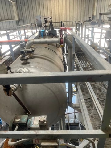 430 sq.ft. Niagara, Ametek #48-H-430, horizontal pressure leaf filter, vertical leaves, 48" dia.