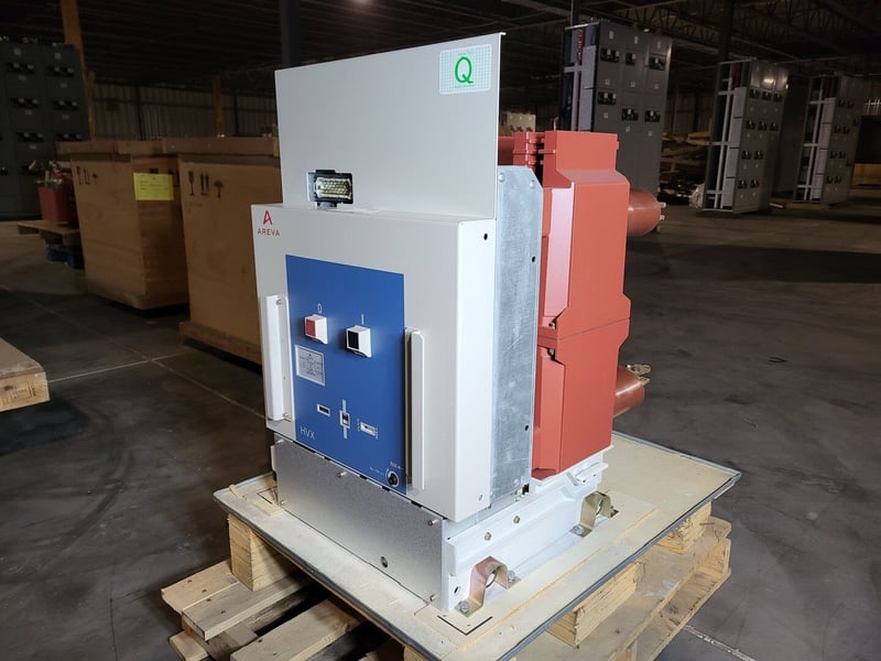 1250 Amps, Areva, HVX12-31-12E185, vacuum circuit breaker, 12 KV, like new